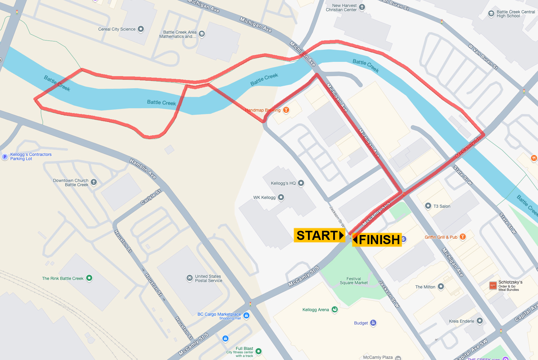 Miles for Memories Stroll Route